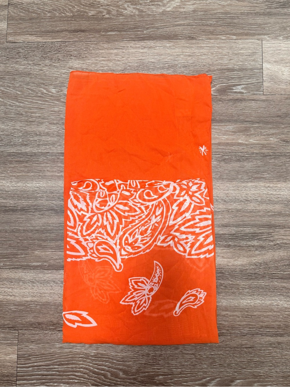 Estee Lauder Orange Paisley Scarf/Wrap